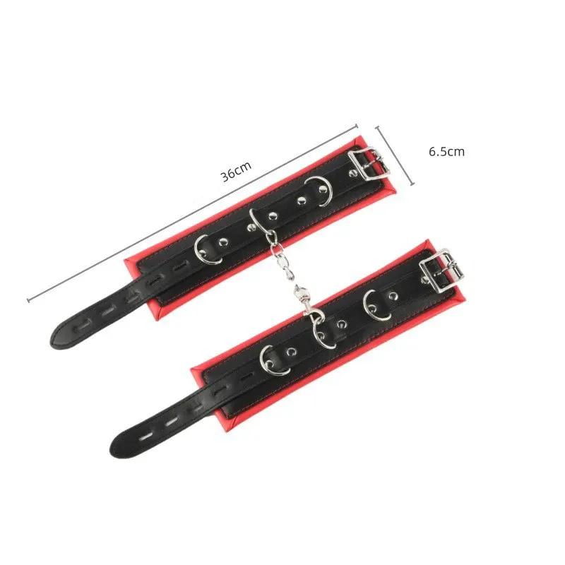 PU Leather Handcuffs Props for Couples Sex Binding Training Bracelets Adult Products BDSM Sex Games Sexy Toys