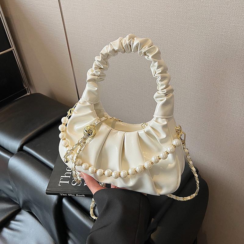 Style Minimalist Pu Handheld Purse With Zipper Closure For Casual Outings