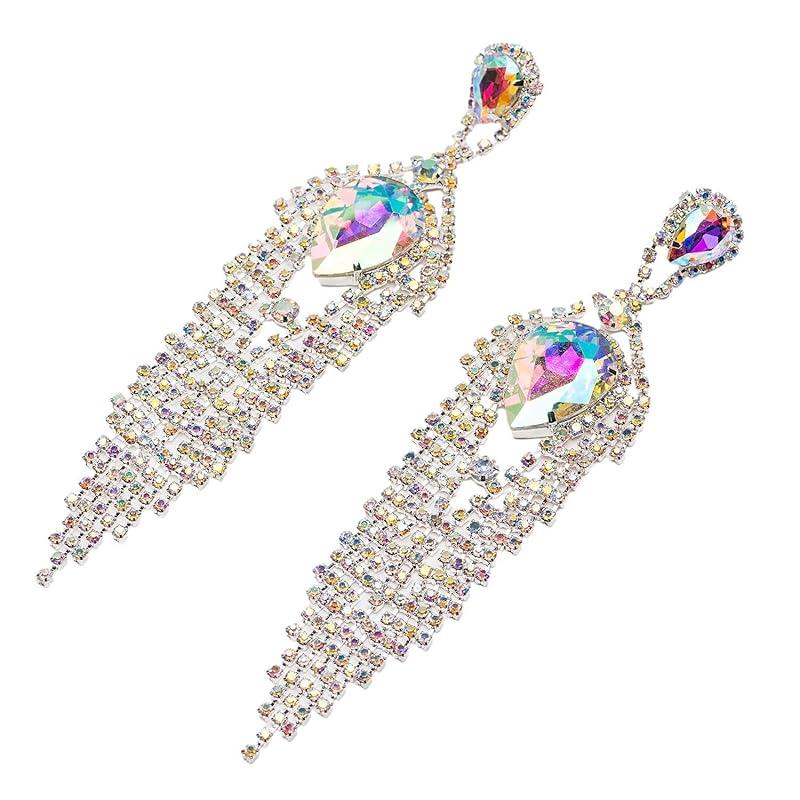 

belly dance ballroom dance ladies long earrings accessories party costume Aurora Stone [J s select]