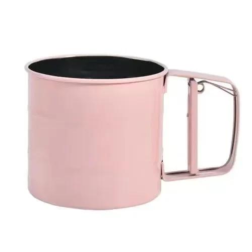 Baking Flour Sifter Food Strainers Powder Stainless Steel Hand-held Reusable Sieve for Flour Cup Shakers Kitchen Baking Tools