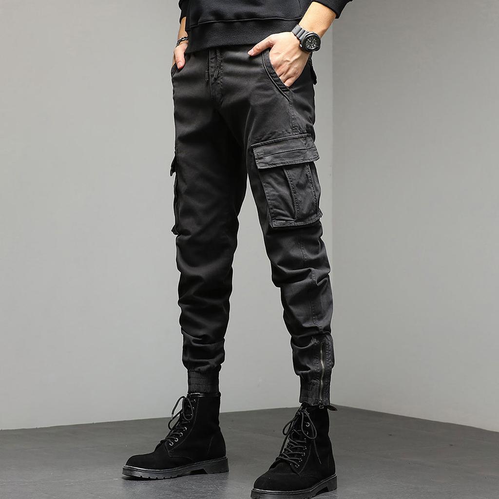 Autumn Men's Outdoor Leisure Loose Cuff Cargo Pants