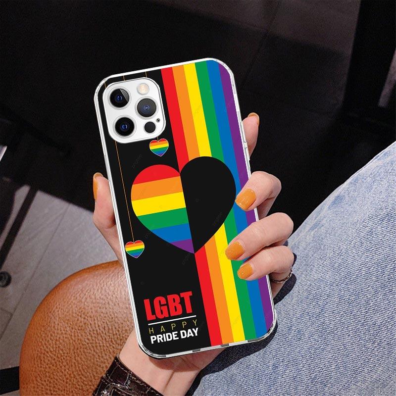Liebe Ist Liebe LGBT Regenbogen Handyhülle Für iPhone 17 Air 16 Pro Max 16E 15 + 14 Plus 11 12 13 Mini 7 8 SE Geschenk Druck Abdeckung Fundas