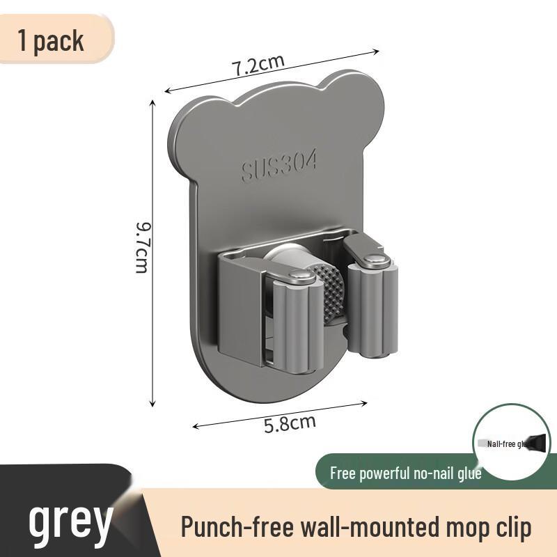 

Little Bear Stainless Steel Adhesive Mop Holder