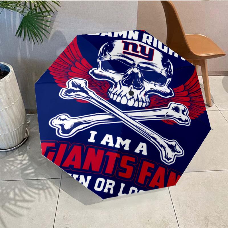 New York Giants Helmet Umbrella - Automatic Open/Close, Compact 8-Rib Lightweight Umbrella Essential for outdoorPicnic Accessory Fan Gifts