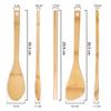 Big Forest Bamboo Spatula and Chopsticks Dishwasher Made from Natural Cookware Set for Single Includes Cooking and Spoon 3-Piece Set, Safe, Bamboo,