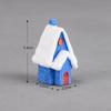 Mini Christmas Miniature Ornament Village House Figurines Xmas Hanging Figures Resin Statue for
