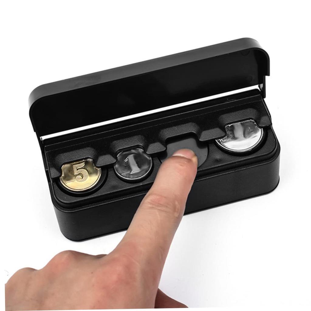 Box Coin Storage Case Car Coin Holder Car Coin Storage Organizer Drawer Storage Organizer Car Coin Holder Black JEWEDECO