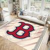 Boston Red Sox Design Crystal Velvet Carpet Cozy Non?Slip Printed Rug For Bedroom Living Room Entrance