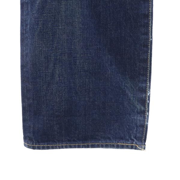 Glamb Red Ears Straight Denim Pants 1 Indigo Button Fly Jeans Men's Used