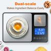 0.001oz/33lbs Çift Platformlu Gıda Mutfak Tartısı Dijital Ağırlık Gram ve Ons, Ekşi Maya Ekmek, Pişirme ve Yemek Pişirme İçin İki Hassasiyetli Mutfak Tartısı