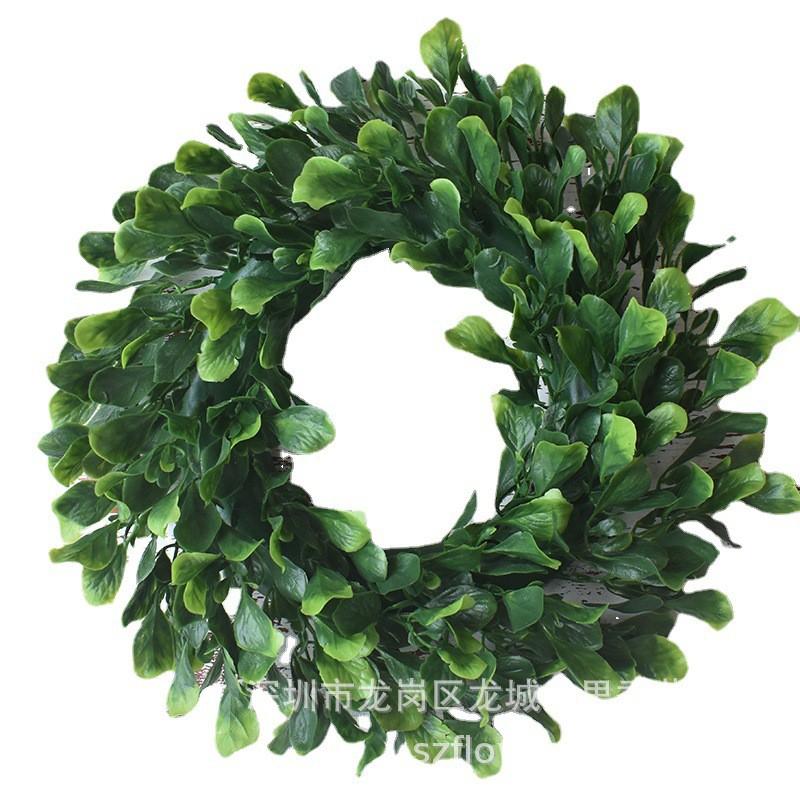 Small Artificial Jasmine Wreath Door Decoration Plastic Floral Garland Semi-Handmade American Style Home Decor