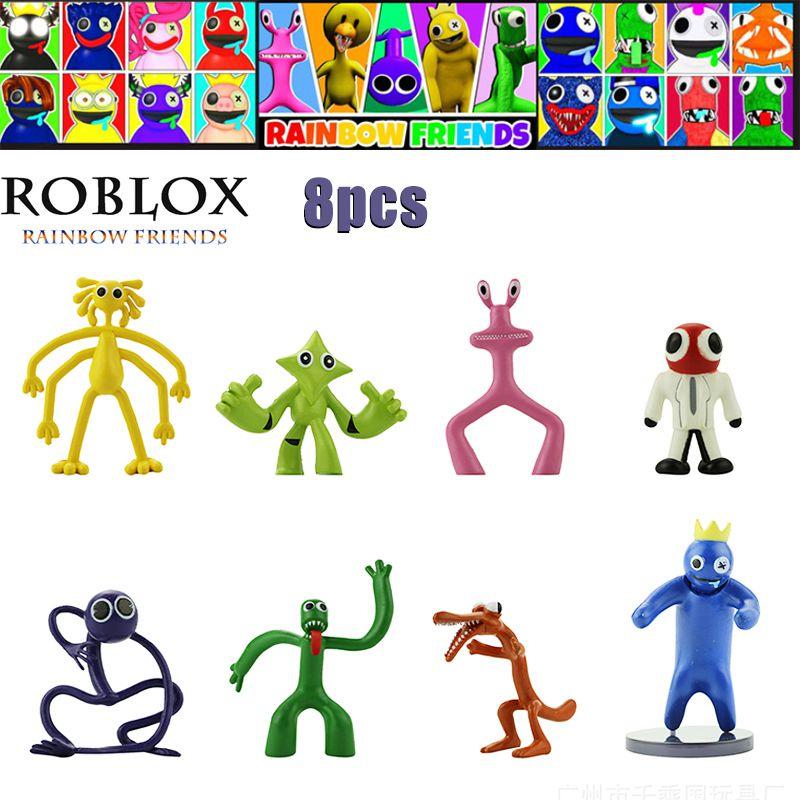 Colorful Roblox Rainbow Friends Figure Toy Set For Kids 8pcs Model Decoration Dolls