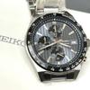 SEIKO SELECTION SBTR041 Seria S Cronograf, Ceas Analog Quartz pentru Bărbați, Afișaj Vertical cu 3 Cadranuri, Impermeabil 10 Bar, Tahimetru, Fabricat în Japonia Autentic