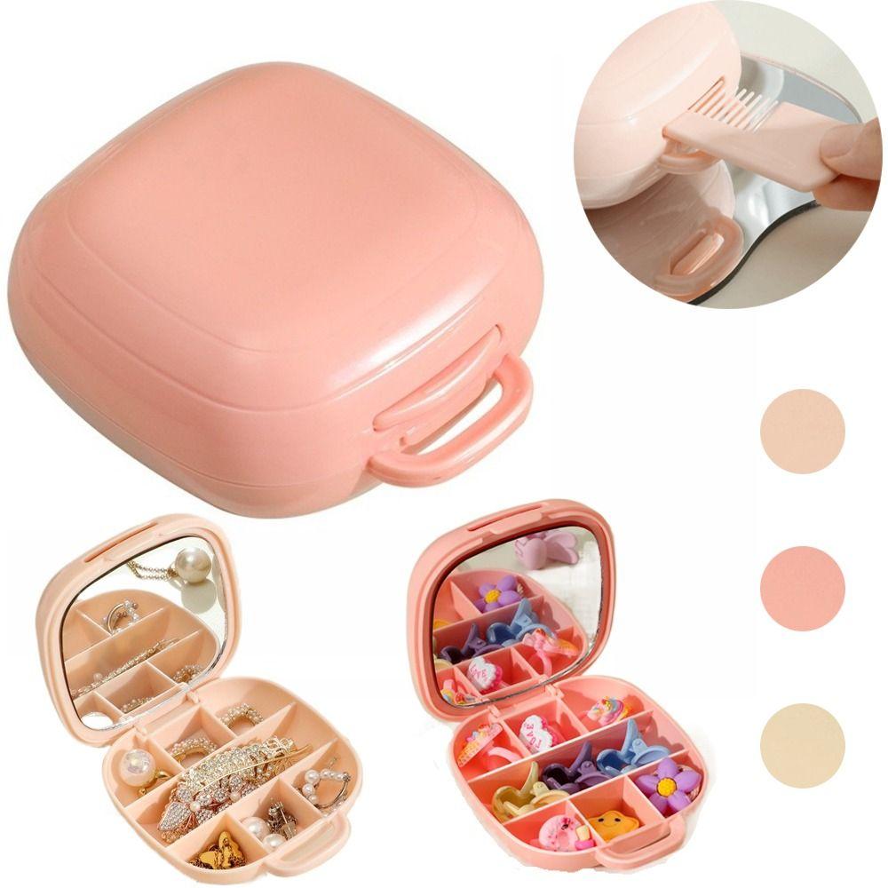 Hidden Comb Compartment Storage Box Plastic Jewelry Box Creative Portable Organizer Box  Hair Bands
