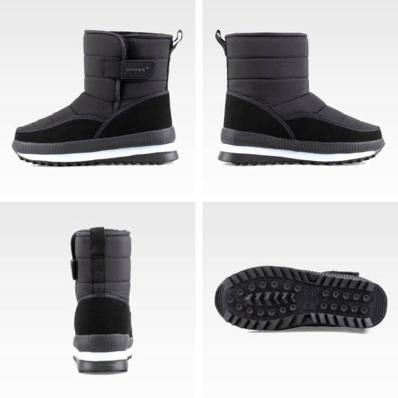 Men's and Women's Thickened Warm Cotton Shoes Winter New Middle-aged and Elderly Leisure Large Plush Snow Boots