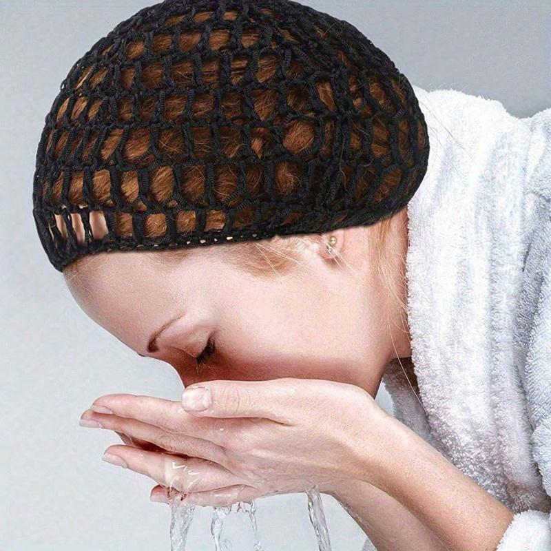 1 kus dámské jednobarevné duté prodyšné síťované síťky na vlasy, zesílená háčkovaná čepice na spaní pro péči o vlasy, vhodná pro každodenní použití, vlasové doplňky