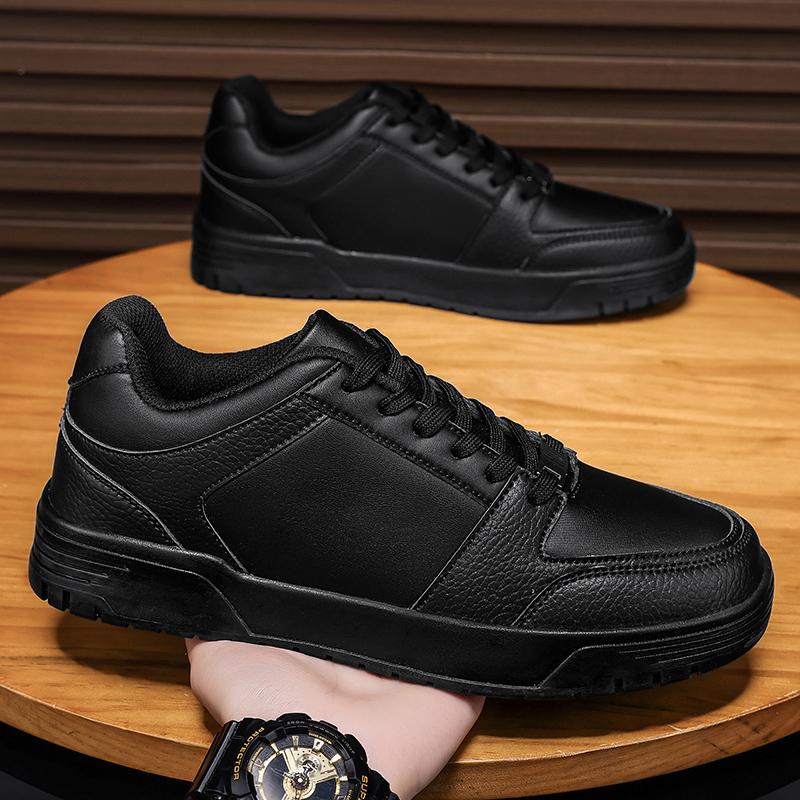 Men Flat Low Top Walking Shoes Fashion Casual Sneakers Tennis Shoe Lace Up Comfort Slip On Student White Slate Shoe Road Running