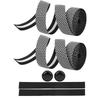 Mountain Bike Handlebar Wrap Bicycle AntiSlip Bar Grip Tape with 2Pcs Bar Plugs(White )