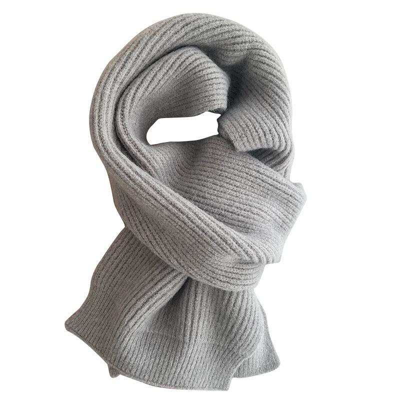 Japanische Studenten-Schals für Damen, warm im Herbst und Winter, verdickt, solide, vielseitig, einfach, zum Stricken, für Wollliebhaber