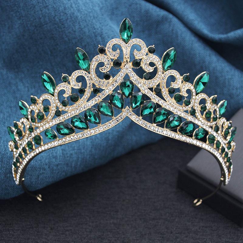 Elegant Baroque Bridal Tiaras Crown for Women Bride Headbands Queen Princess Diadems Wedding Hair Jewelry Accessories