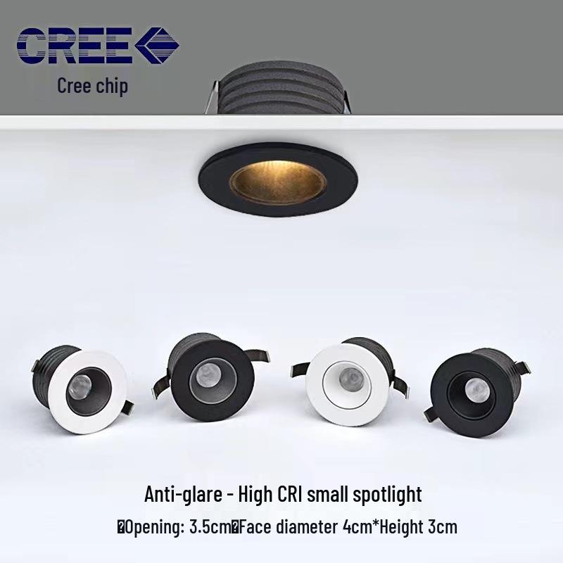 Mini LED Recessed Spotlight for Jewelry/Wine Display, 3cm-4cm Opening, Bullseye/Starry Sky Design