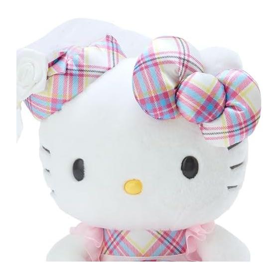 Sanrio (SANRIO) Sanrio Hello Kitty Dress Tartan Design Series Plush Toy L Hello Kitty Hello Kitty 21 X 15.6 X 11cm Character 092177 SANRIO
