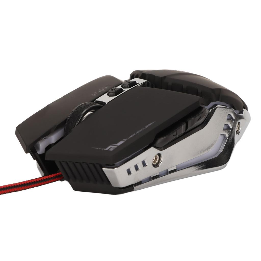 Gaming Mouse Ergonomic Design 4 DPI Adjustable Breathing RBG Backlit Accurate Control Office Mouse for Desktop Laptop