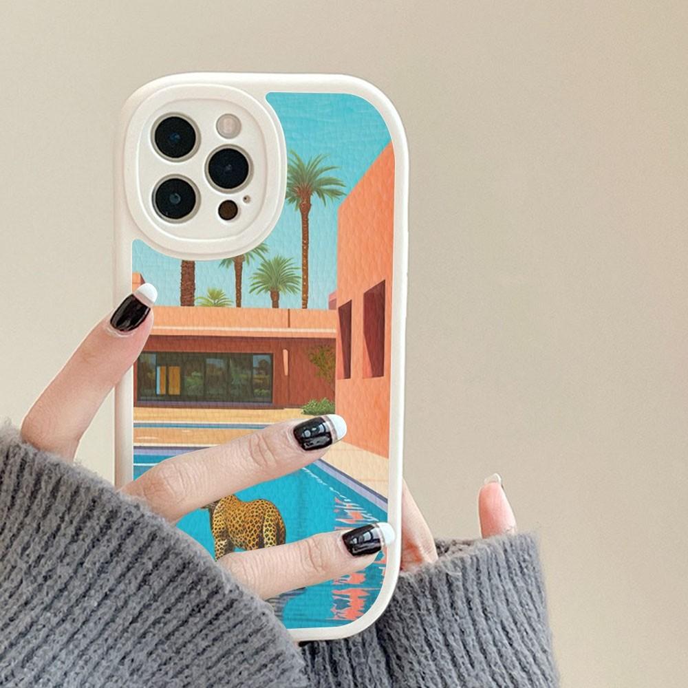 

David Hockney Art Phone Case Hard Leather For IPhone 14 13 12 Mini 11 14 Pro Max Xs X Xr 7 8 Plus Fundas 12 pro max