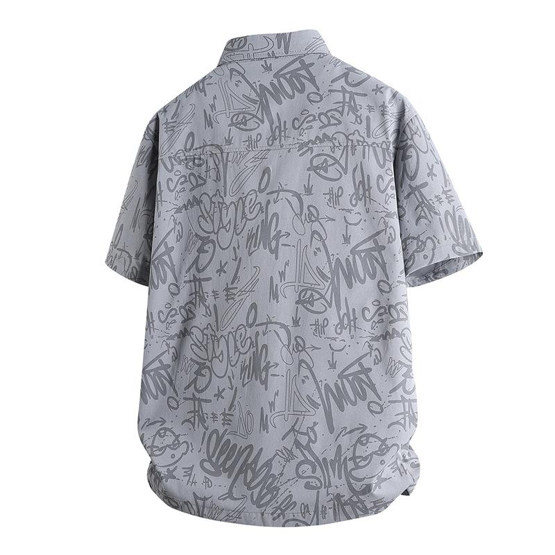 Men Loose Casual Short Sleeve Camouflage Print Street Style Shirt