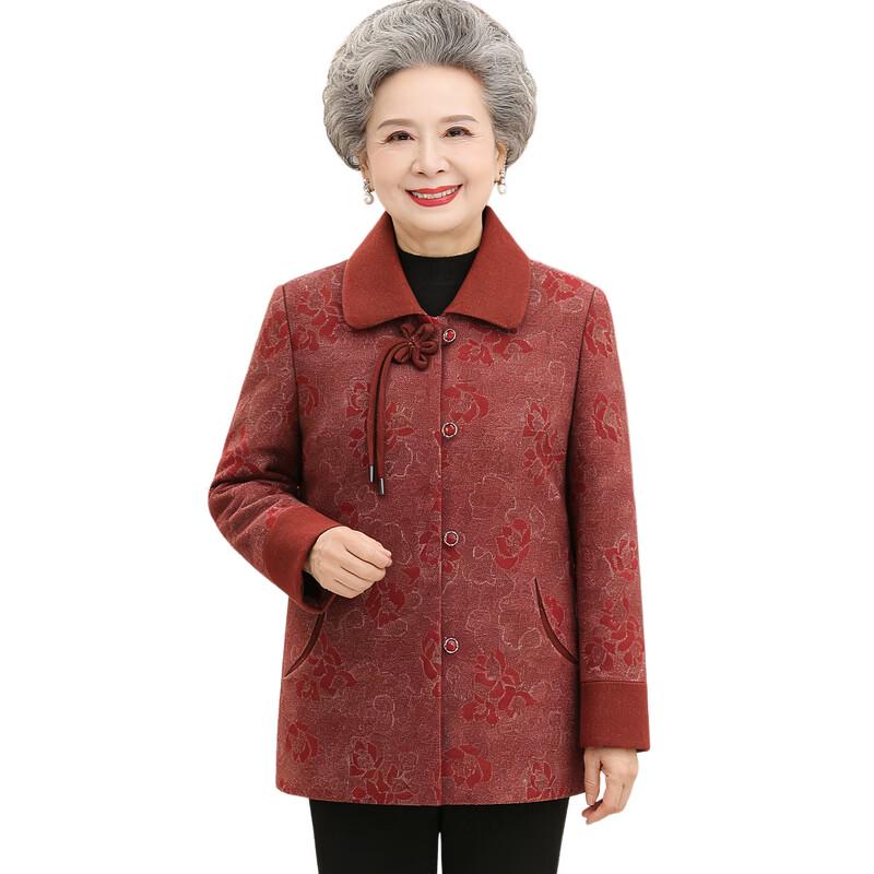 Elegant Floral Spring Jacket for Elderly Women