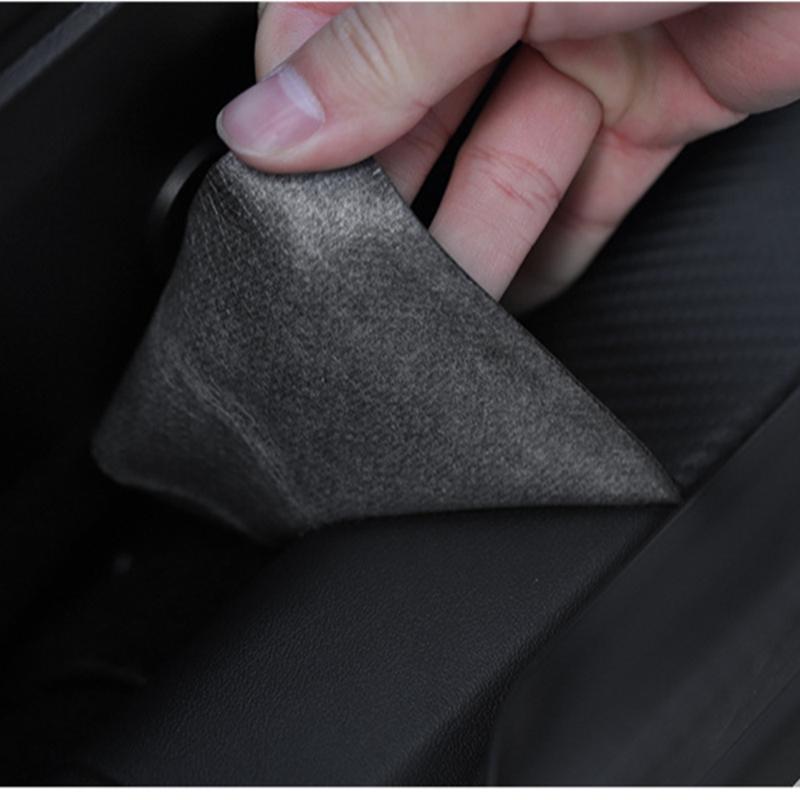 4PCS Carbon Fiber Pattern Door Sill Pad For Tesla Model 3 2017- Front Rear Door Welcome Pedal Threshold Strip Protector Trim