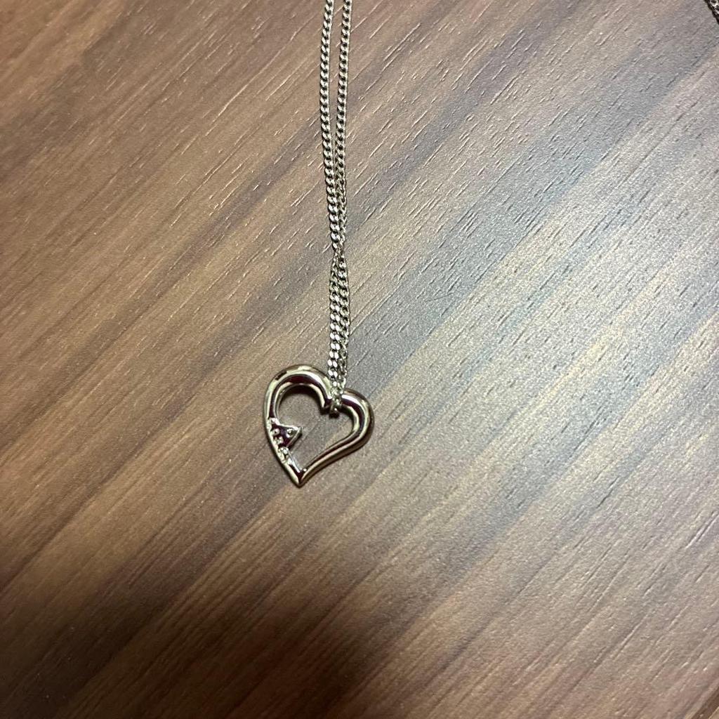 Used heart shaped necklace