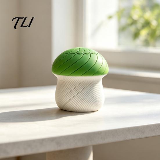 Rotating Mushroom Toy 3D Printed Slippery Figurine, Deformable Fidget Toy, Desktop Twisting Shape Desk Decor for Office and Home Gadgets