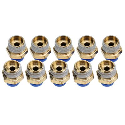 4mm Air Pipe Pneumatic Quick Fittings Male Thread Straight Push In Connector (PC42 10pcs)