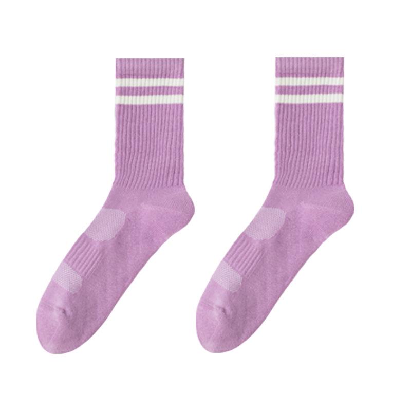 Female Autumn Professional Running Jump Rope Boneless Towel Bottom Sports Long Socks