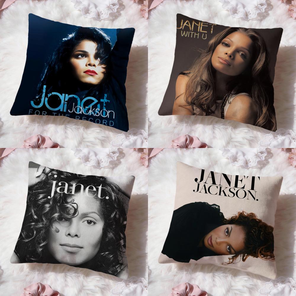 Cute J-JanetS J-JacksonS Cushion Cover Premium Comfort Reversible Pillow Cove -Two in One Design for Any Room & Car Interior