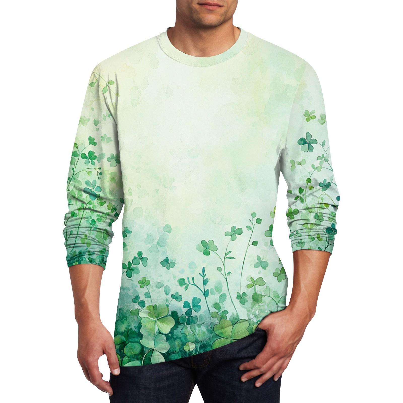 

улица. Мужская футболка с длинным рукавом и принтом Patrick s Print, зеленая, с длинным рукавом L армия зеленый