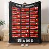 2026 F1 Calendar Flags Customized Your Name Blanket Lightweight And Comfortable Warm Blanket Suitable For Bed Home Chair Office Sofa Camping
