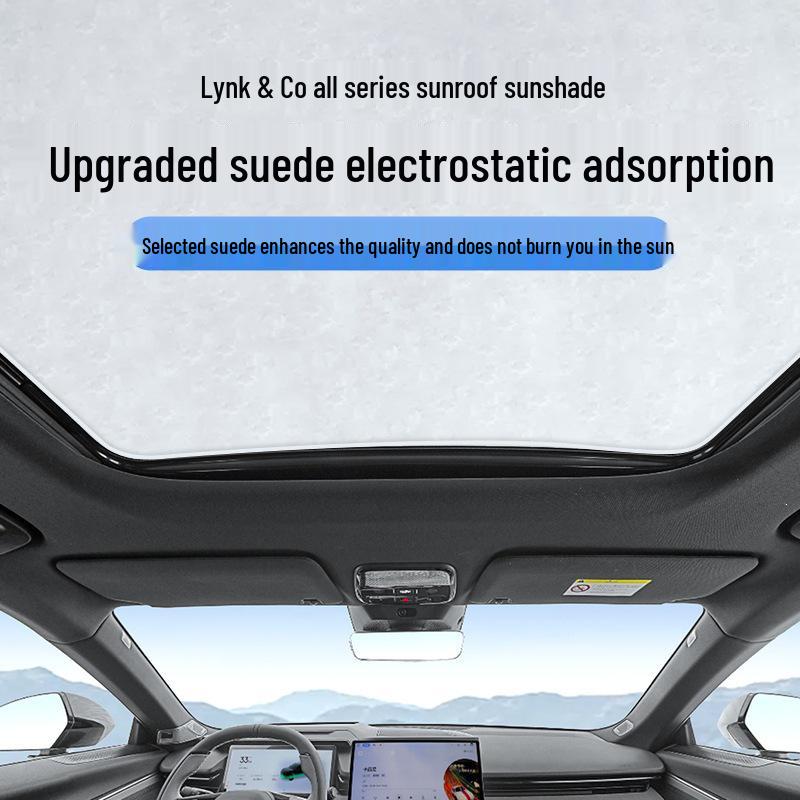 Lynk & Co 900 Electrostatic Sunroof Sunshade Curtain Gray-white, electrostatic