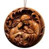 Acrylic 3D Jesus Nativity Scene Prayer Blessing Hanging Decors Religious Christmas Tree Ornament for Home & Church