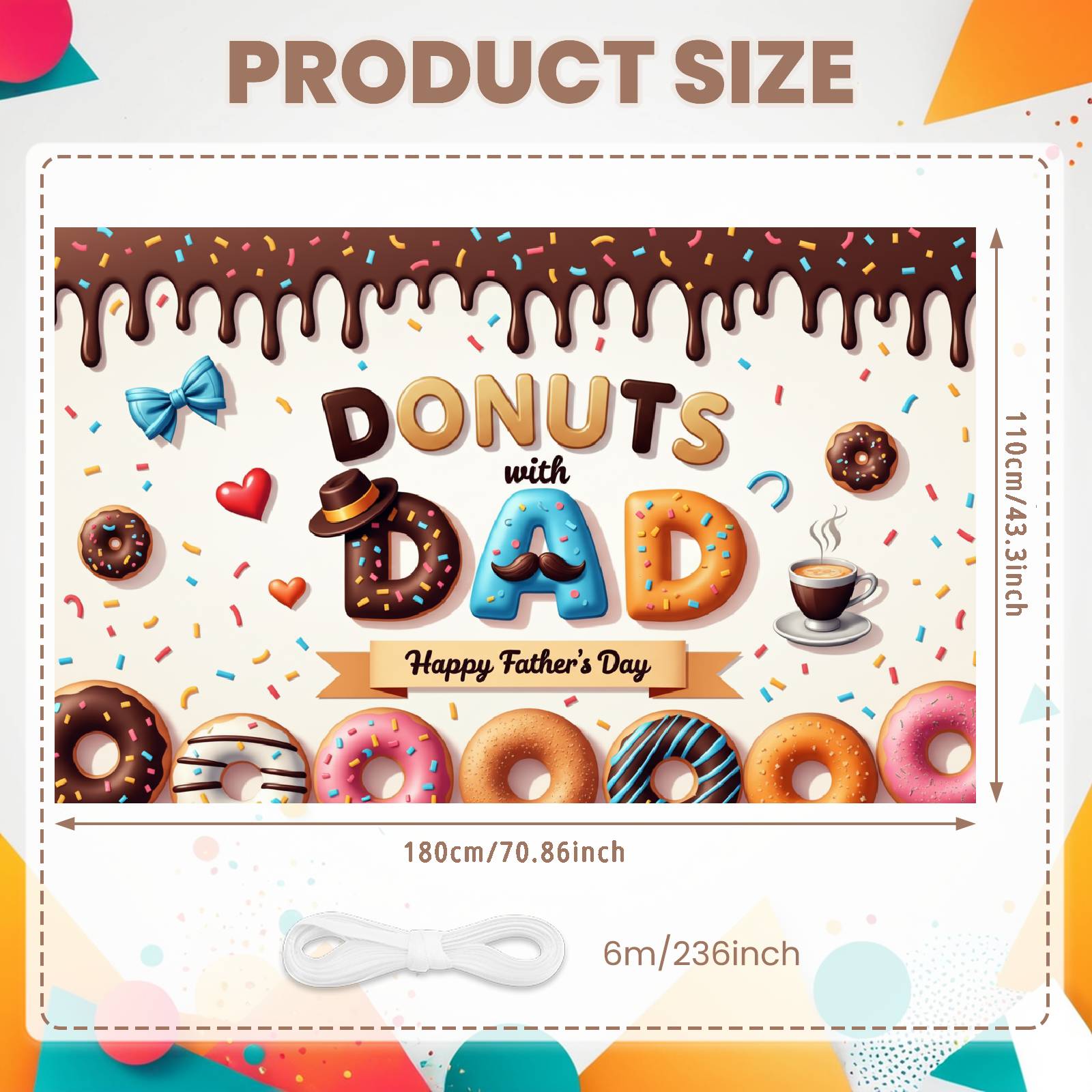 Father s Day Banner Father s Day Father s Day Display Dad Celebration Banner Colorful Sprinkles Dad Celebration Display