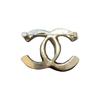 Chanel Double C Design Imitation Diamond Brooch Unisex Accessories Gold ABC552B15387NU491