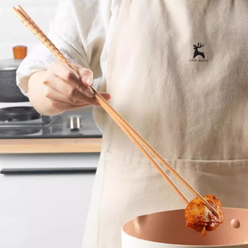 Hot Pot Chopsticks Extended Fried High Temperature Resistant Household Solid Wood Anti-slip Anti-hot High-grade Bamboo Chopstick