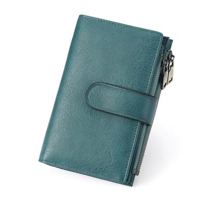 RNIEGA Bifold Wallet, Genuine Leather, Lightweight, Large Capacity, Folding Wallet, Women's Wallet, Skimming Protection, Coin Purse, Card Case,