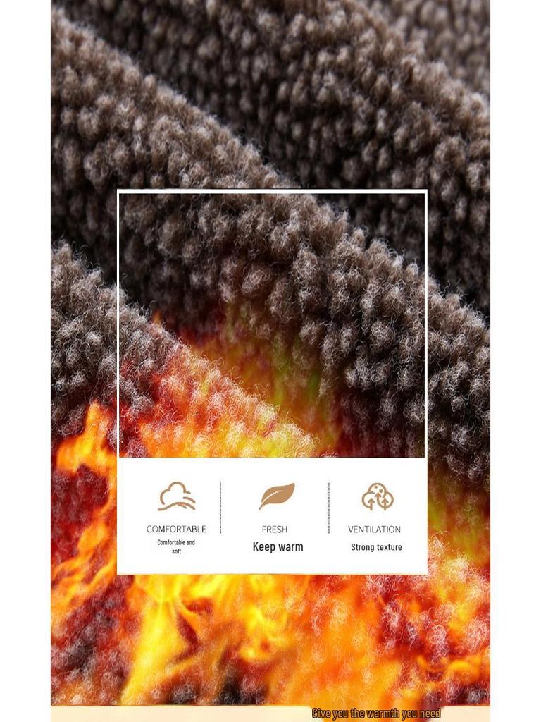 Men's High-End Winter Pilot Jacket with Lambswool and Velvet