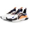Li Ning Spark Fabric Lightweight Anti Slip Low Top Sports Casual Shoes Men's White Orange AGLQ057-6