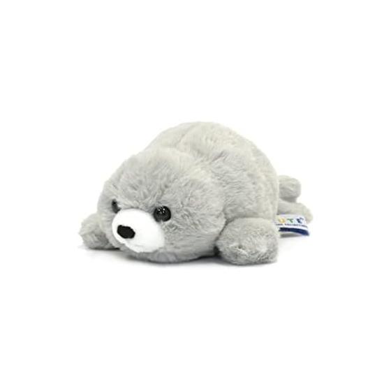 Stuffed toy fluffy seal S gray M0384