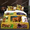 Highland Cow Duvet Cover King Queen Cattle Bedding Set Farmhouse Animal Quilt Cover Western Funny Bull Polyester Comforter Cover