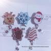 Retractable Christmas Cartoon Card Holder - Gingerbread Man & Tree Design