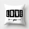 Alphabet Arrow Black and White Decorative Pillowcase Car Ornaments Office Living Room Sofa Home Pillowcase